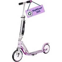Hudora Cityroller BigWheel® 205 Tretroller - Höhenverstellbar & zusammenklappbar, (Kinder- & Erwachsenenroller für bis zu 100kg - Tretroller mit Ständer, Stabiler Aluminium-Roller), einklappbarer, höhenverstellbarer Kick-Scooter