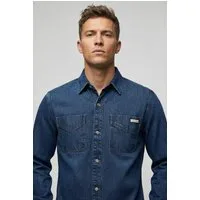 Calvin Klein Jeans Jeanshemd 90S HORIZON OVERSHIRT Regular fit mit aufgesetzten Brusttaschen