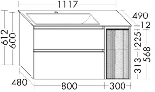Burgbad Ker.-Wt+Wtu Accura PG1 Lichtgrau Solid Matt/Weiß Velvet, SGVI111LF6041C0037 SGVI111LF6041C0037