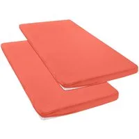 OTTO home Spannbettlaken Topper Basic, in Gr. 90x200, 140x200 oder 180x200 cm, Baumwoll-Jersey, Gummizug: rundum, (2 Stück), Baumwolle, Matratzen bis 8 cm Höhe, Bettlaken, Spannbetttuch, Laken