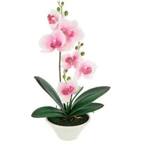 Kunstblume Kunstorchidee im Topf Orchidee, I.GE.A., Höhe 30 cm, 30cm künstliche Orchidee mit Blüten Phalaenopsis Kunstpflanze Pflanze
