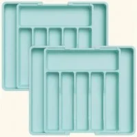 Lifewit Besteckeinsatz Besteckkasten für Schubladen, Verstellbarer Besteckhalter (2 St)