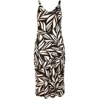 Shape of You Midikleid Druck Midi Kleid mit Schlitz in Übergröße