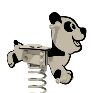 Wickey PRO Panda Snoozey Federwippe für öffentliche Spielplätze - Robustes Spielgerät aus recyceltem HDPE - Langlebiges Design - Wickey