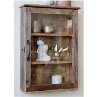 Chic Antique Wandregal Chic Antique - Wandschrank Hängeschrank Wandregal Holz Glastür