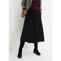 bonprix Midirock aus weichem Materialmix, ausgestellte Passform