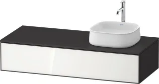 Duravit Zencha Konsolenwaschtischunterbau wandhängend Weiß & Graphit n/a & Supermatt 1300x550x281 mm ZE4812R64800000