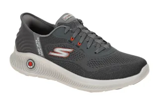 Skechers 216314 CCRD Herrensport-Halbschuhe Grau/Rot, Maschinenwaschbar