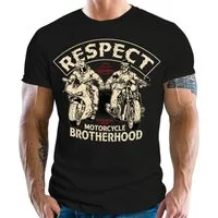 GASOLINE BANDIT® T-Shirt für Motorrad Fans: Respect - Motorcycle Brotherhood