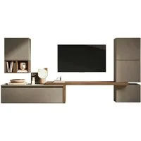 Home affaire Wohnwand Infinity, 7tlg. Breite 290 cm, Höhe variabel, Schrankwand, Anbauwand, (7-St), (Lowboard, T-Boden, 3x Hängewürfel, Würfelregal Set, Würfel-Element)