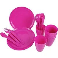 sesua Geschirr-Set Picknickgeschirr Geschirr Set Picknick 31 teilig mit Box, 4 Personen