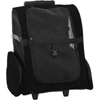 vidaXL Hundebuggy Trolley für Haustiere 3-in-1 Schwarz 48x32x(57-106) cm cm Oxford-Geweb