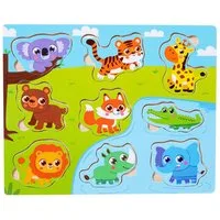 CLTYQ Steckpuzzle Lernspielzeug Spielzeug ab 3 Jahre Tier Holzpuzzle, Puzzleteile, Puzzleteile Kinder Montessori Spielzeug Kinderspielzeug