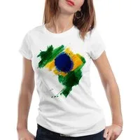 style3 T-Shirt Flagge Brasilien Fußball Sport Brazil WM EM Fahne