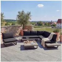 MCW Loungeset MCW-H54-Set, (4-tlg), Wasserabweisende und abnehmbare Bezüge, Hohe Stoffqualität 230g/m²