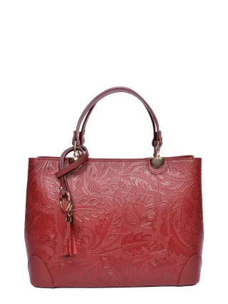 Anna Luchini Rot Rindsledertasche