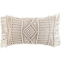 Macosa Home Dekokissen 30x50 cm Boho beige braun Baumwolle Sofakissen Zierkissen, Inklusive Füllung