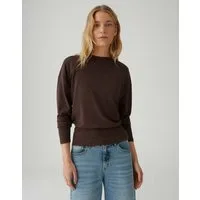 OPUS Longsleeve SUPANI aus weichem Lyocell-Woll Mix Schmale Passform, schmal zulaufender Schnitt, überschnittene Schulter