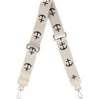 MIRROSI Schulterriemen Made in Italy aus Echtleder Schultergurt für Tasche zum Wechseln (Beige, Karabiner in silberner Farbe, 1x Taschengurt)