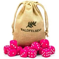Waldfelsen Spiel – 2-50 Stk Standard Spielwürfel 16 mm Acrylwürfel Würfel bunt, Spielmaterial, Verschiedene Farben