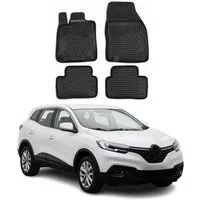 OMAC Auto-Fußmatten für Renault Kadjar 2015-2021 Schwarz 4 tlg TPE (4 St), für Renault Kadjar 2015-2021 Renault Kadjar 2015-2021, Antirutsch,Wasserfest,Einfache Installation