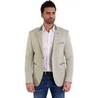 Denim Distriqt Jerseysakko Sportliches Herren Jersey Sakko mit besonderen Details Light Moss 56