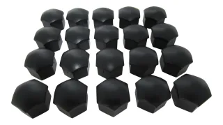 20x Original Seat Skoda Radschrauben Abdeckkappen Abdeckung Kappen SCHWARZ MATT