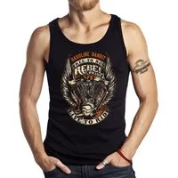 GASOLINE BANDIT® Tanktop Biker Racer Tank Top Muskel-Shirt: Rebel Pride