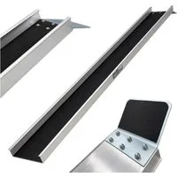 TRUTZHOLM Auffahrrampe Auffahrschiene 183 cm Tragkraft 50 kg Alu grau Anti Rutsch (Produkt, 1-St), hohe Traglast