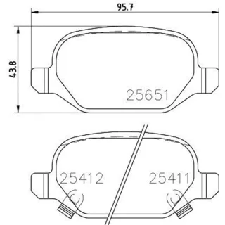Hella Bremsbel?ge hinten Fiat Panda 312