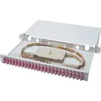 LWL Spleißbox, 1HE, bestückt, 24x SC DX, OM4