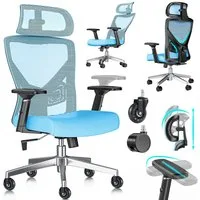 KESSER Schreibtischstuhl, mit verstellbaren Armlehnen Drehstuhl Schreibtischstuhl ergonomisch