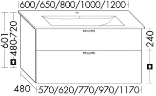 Burgbad WTU.-Schr. Sys30 PG4 Sana 601x970x480 Schilf Hochglanz, WYLI097F3362 WYLI097F3362