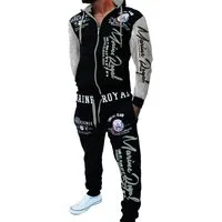 Jaylvis Jogginganzug Herren Trainingsanzug Freizeitanzug Sportanzug Streetwear Fitness, Jacke mit Kapuze