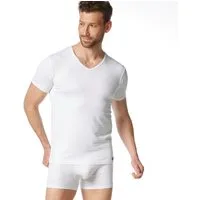 Bruno Banani V-Shirt CHECK LINE 2.0 Pique Optik, Kurzarm, V-Neck, Cotton-Mix