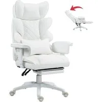 Dowinx Gaming-Stuhl Bürostuhl Ergonomisch mit Taschenfeder-Kissen (Packung), Chefsessel mit weiche Rückenlehne und verstellbare Lendenkissen