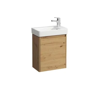 LAUFEN Möbel-Set PRO S SET BASE 2.0 280x480x607 Hl re m.Ül 1 Tür m. Griffm. we/w.eiche, H86596426710 H8659642671041