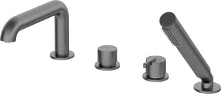 Neuesbad Serie 600 4-Loch Wannenarmatur mit Brauseset, Oberfläche: Titanium NB1BQS_D14M1