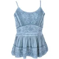 Guru-Shop T-Shirt Besticktes Top Boho chic, lockeres Sommertop -.. Festival, Ethno Style, alternative Bekleidung