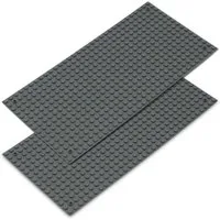 Katara Grundbauplatte 16x32 Noppen, verschiedene Farben Konstruktionsspielsteine, (2er Set), Dunkelgrau, 100% Kompatibel Sluban, Papimax, Q-Bricks, LEGO®