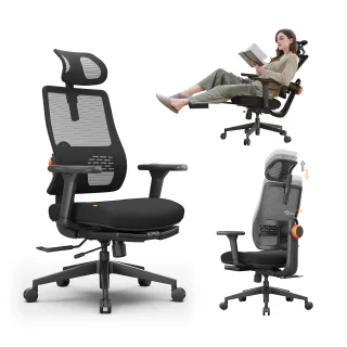 Newtral MagicH-BP Ergonomic Chair with Footrest - Home Office Desk Chair with Auto-Following Lumbar Support, 4D Armrest,