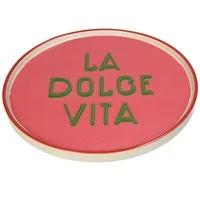 Kersten BV Teller Antipasti "La Dolce Vita" Stoneware Pink, (1 St), 25,5x25,5cm