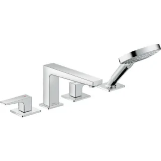 Hansgrohe Metropol 4-Loch Wannenarmatur 32552000 chrom, mit Zungengriffen