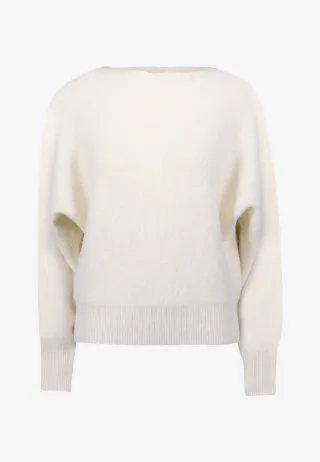 zero - Strickpullover mit U-Boot Ausschnitt eggnog - Gr. - 42