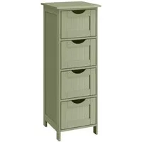 VASAGLE Badkommode Badezimmerschrank Badschrank Beistellschrank, mit 4 Schubladen