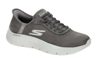 Skechers 124837 CHAR GO WALK FLEX - MALI Damenschuhe Slipper Grau - charcoal