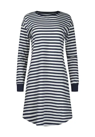 SKINY - Da. Sleepshirt lg. A. navyblazer stripes