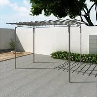 furnicato Rosenbogen Gartenlaube Stahl 190x320 cm Anthrazit, Wetterfester Pavillon als Rankhilfe für Rosen und Kletterpflanzen