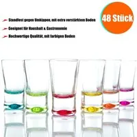 BigDean Schnapsglas 2cl in Geschenkbox – hochwertige Shotgläser lebensmittelecht, 48-tlg., Glas, Robustes Glas, Langlebige Qualität, Elegante Form, Vielseitig.