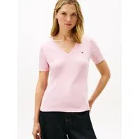 Tommy Hilfiger T-Shirt CODY V-NECK SHORT SLEEVE mit V-Ausschnitt, Baumwolle, Slim Fit